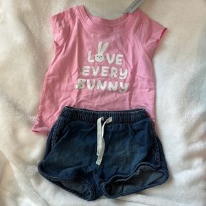 Cat and Jack shirt and shorts